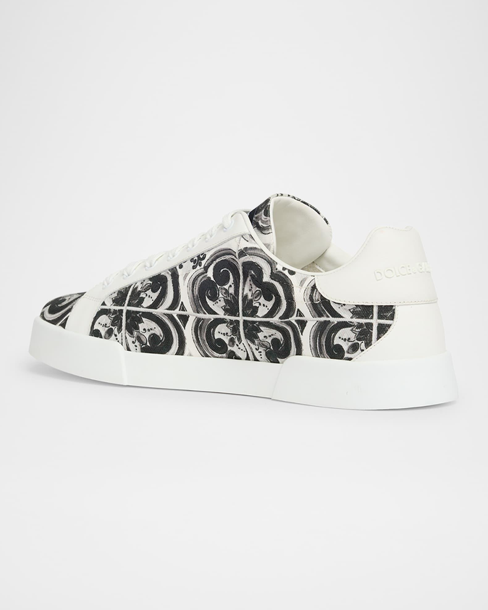 Men's Portofino Low-Top Printed Canvas Sneakers Product Image