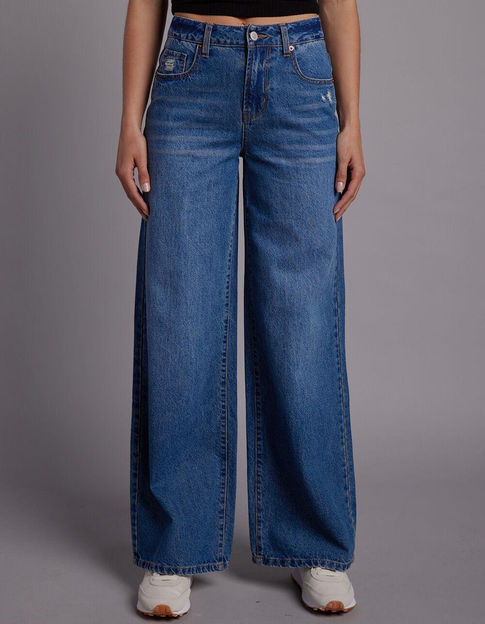 RSQ Womens High Rise Wide Leg Jeans - MEDIUM WASH Product Image
