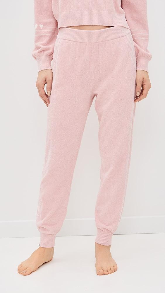 Barefoot Dreams Cozychic Ultra Lite Heartbeat Stripe Pants | Shopbop Product Image