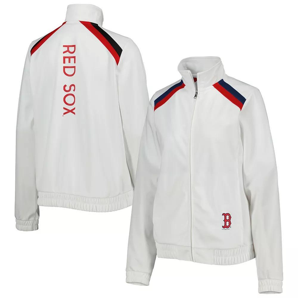 Women's G-III 4Her by Carl Banks White Boston Red Sox Red Flag Full-Zip Track Jacket, Size: 2XL Product Image