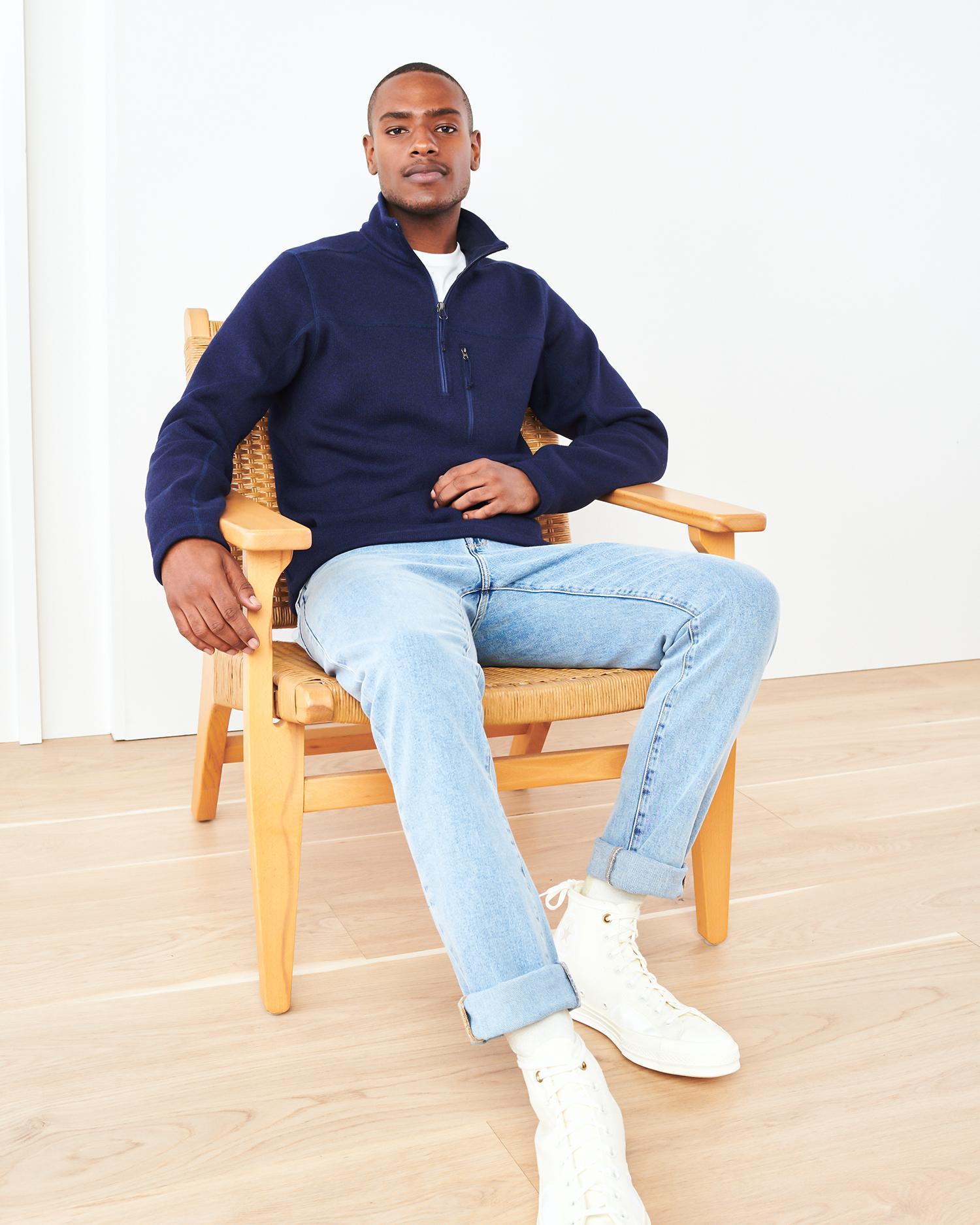 Quince | Men's Recycled Sweater Fleece Pullover Jacket 100% Polyester Product Image
