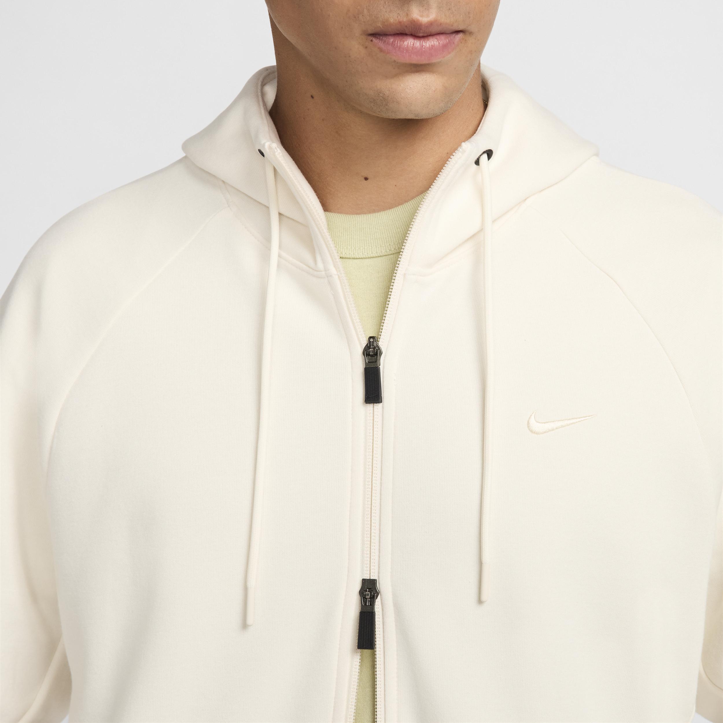Nike Mens Primary Dri-FIT UV Full-Zip Versatile Hoodie in Pale Ivory Product Image