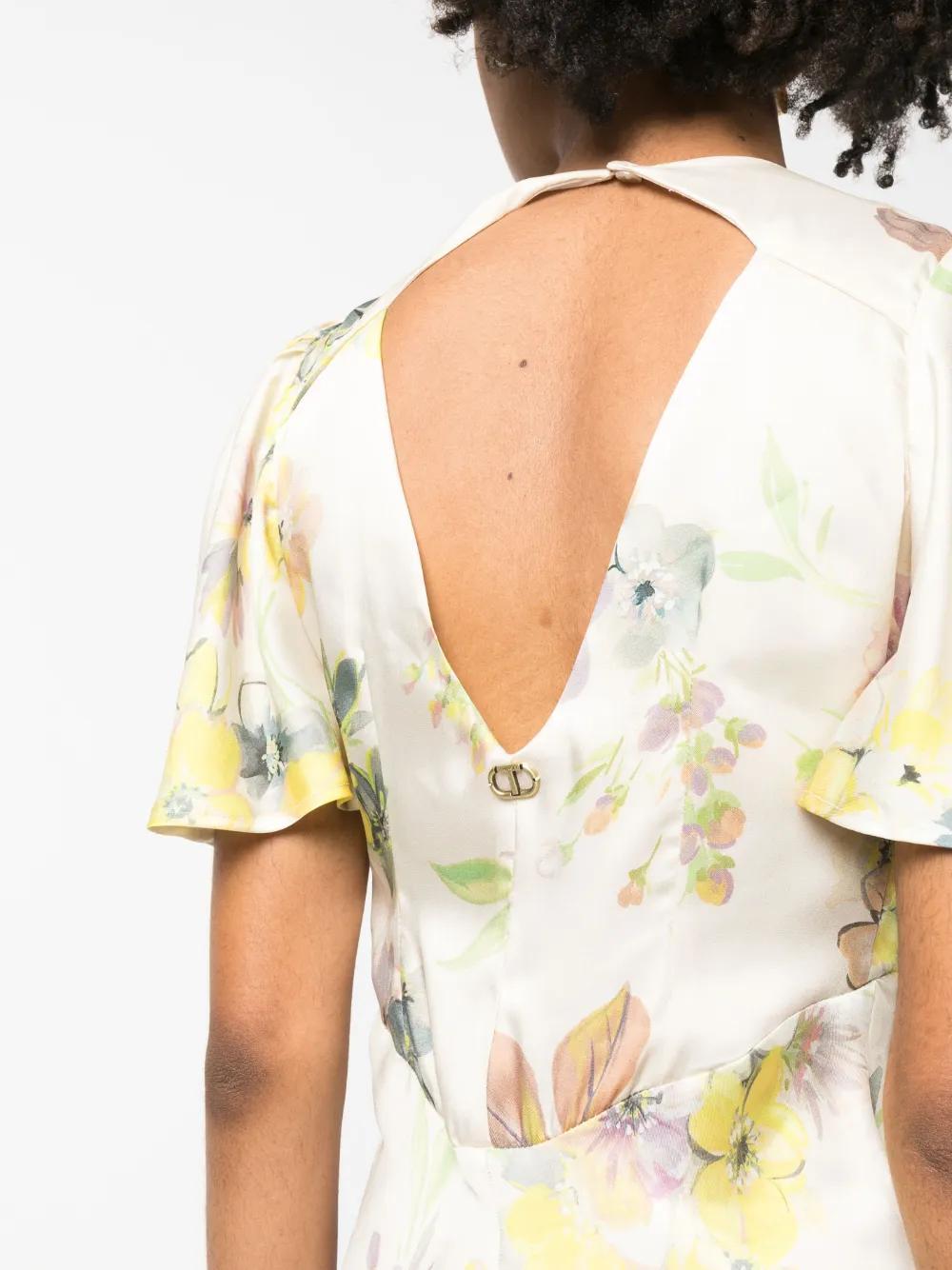 floral-print satin maxi dress Product Image
