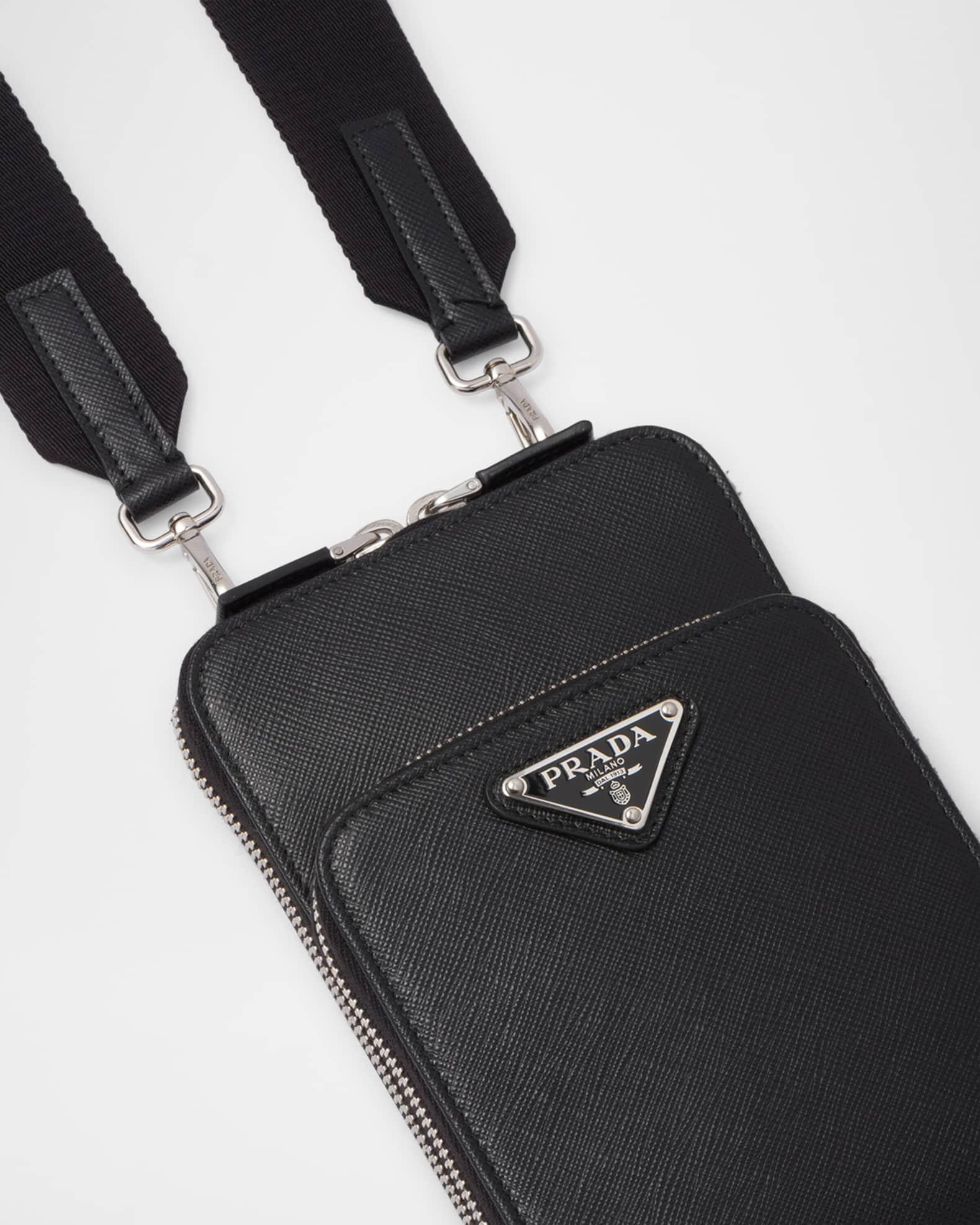 Men's Saffiano Leather Smartphone Case Product Image