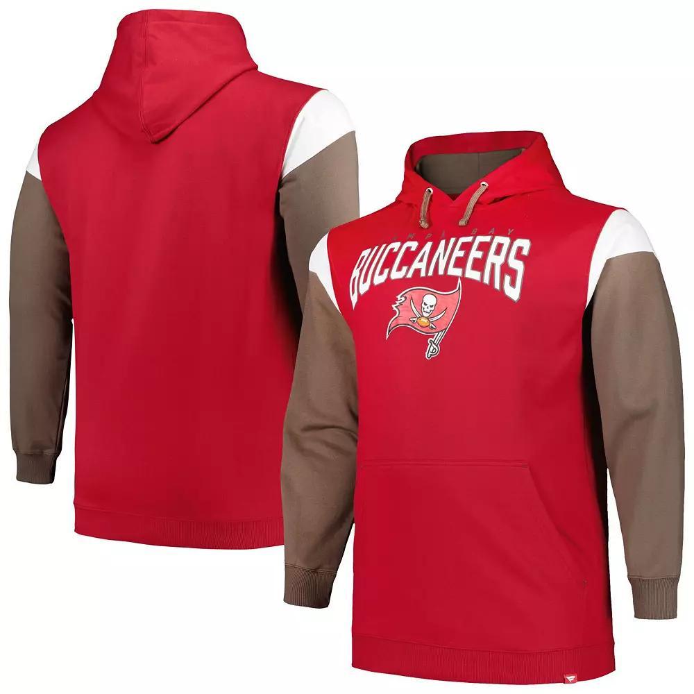 Men's Profile Red Tampa Bay Buccaneers Big & Tall Trench Battle Pullover Hoodie, Size: 4XB Product Image
