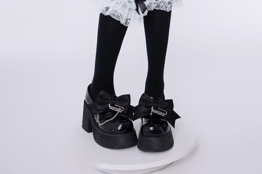 Bow Lace Trim Socks Product Image