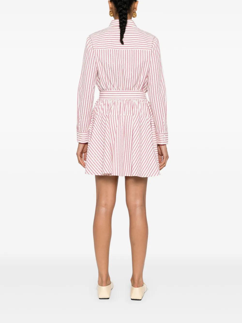 rhinestone-embellished striped mini dress Product Image