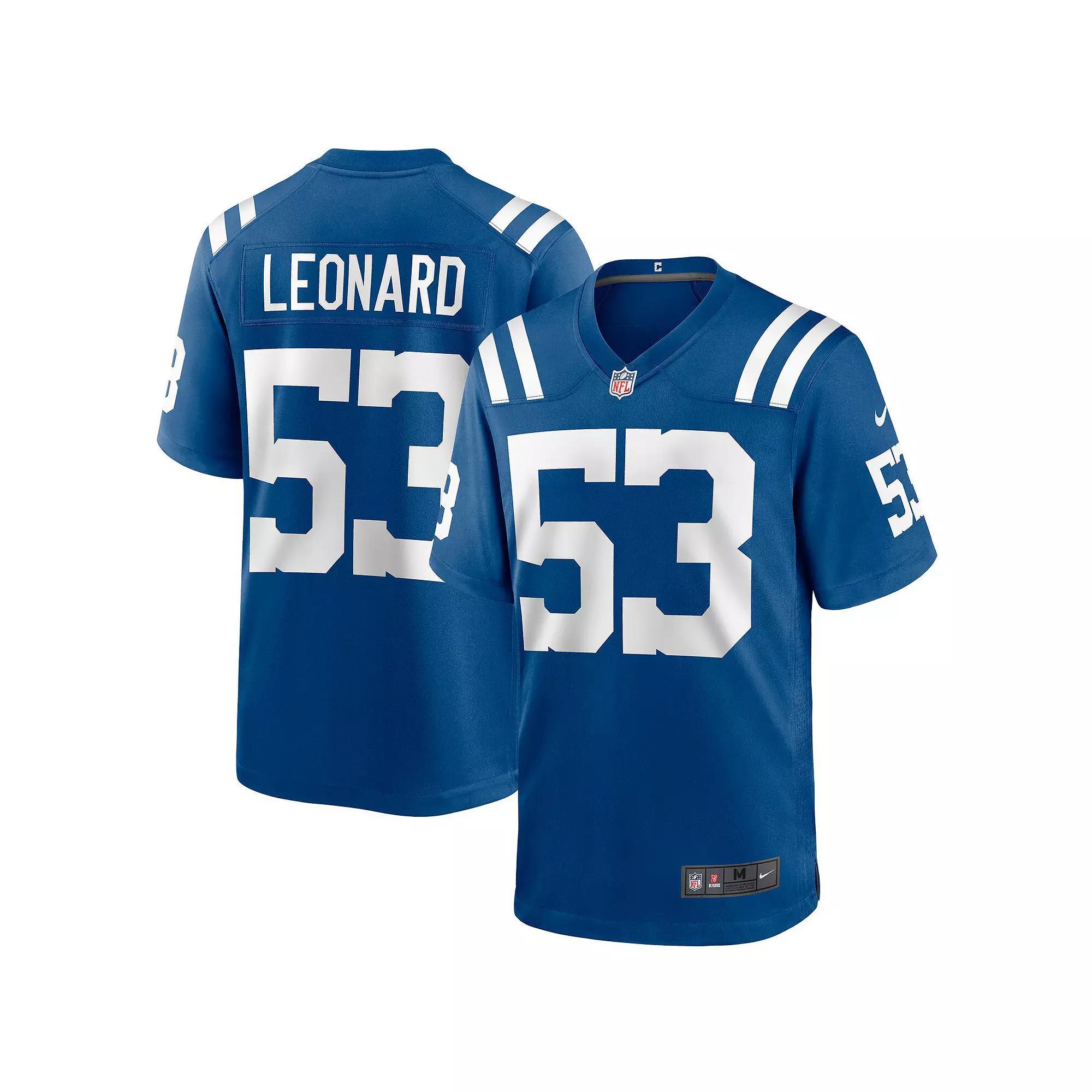 Men's Nike Shaquille Leonard White Indianapolis Colts Game Player Jersey, Size: Medium Product Image