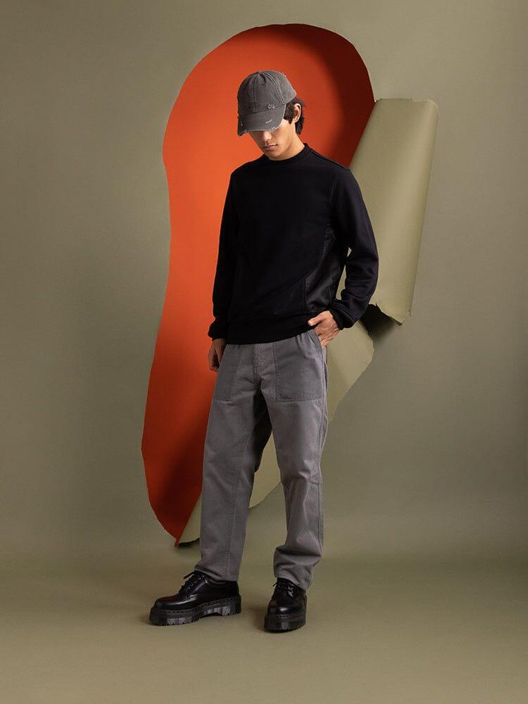 MIXED MEDIA CREWNECK SWEATSHIRT Product Image