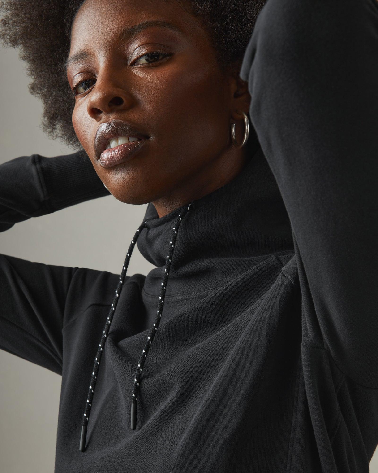 Women's Hoodie Dress - Black Female Product Image