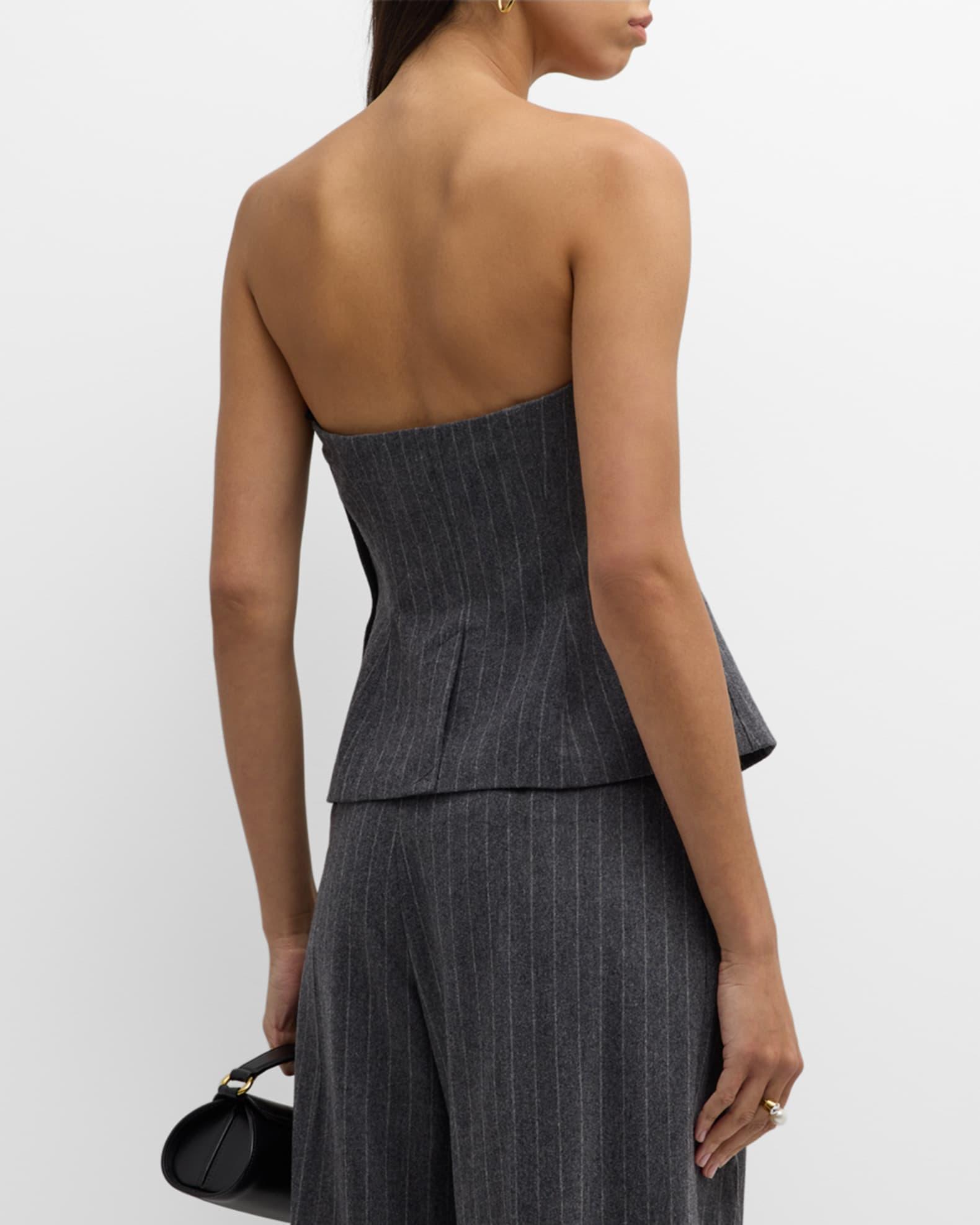 Renee Strapless Pinstripe Top Product Image