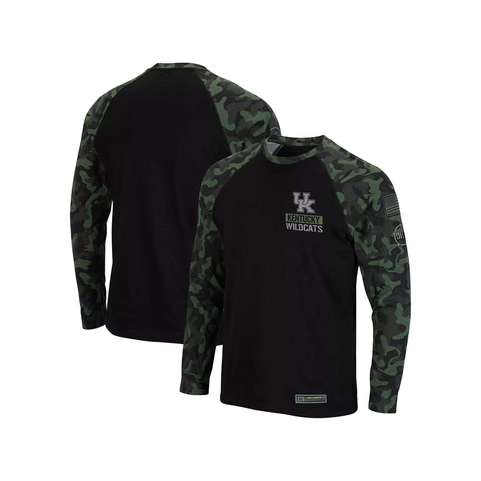 Mens Colosseum Kentucky Wildcats OHT Military Appreciation Camo Raglan Long Sleeve T-Shirt Product Image