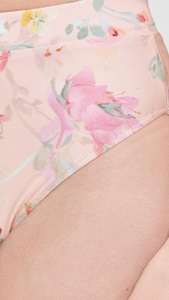 PatBO Lily Flower High Waist Bikini Bottoms | Shopbop Product Image