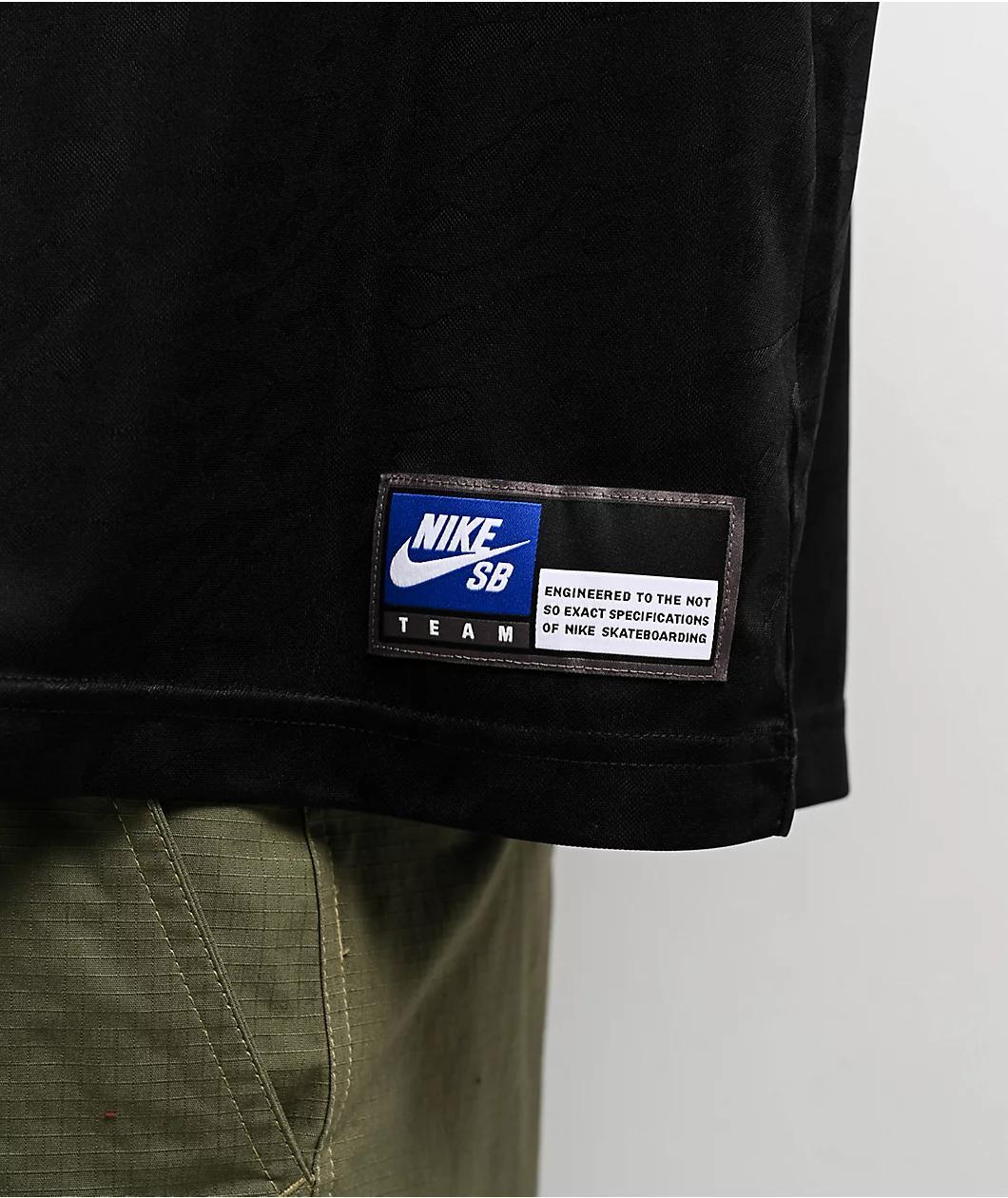 Nike SB Dri-FIT Jacquard Black Skate Jersey Product Image