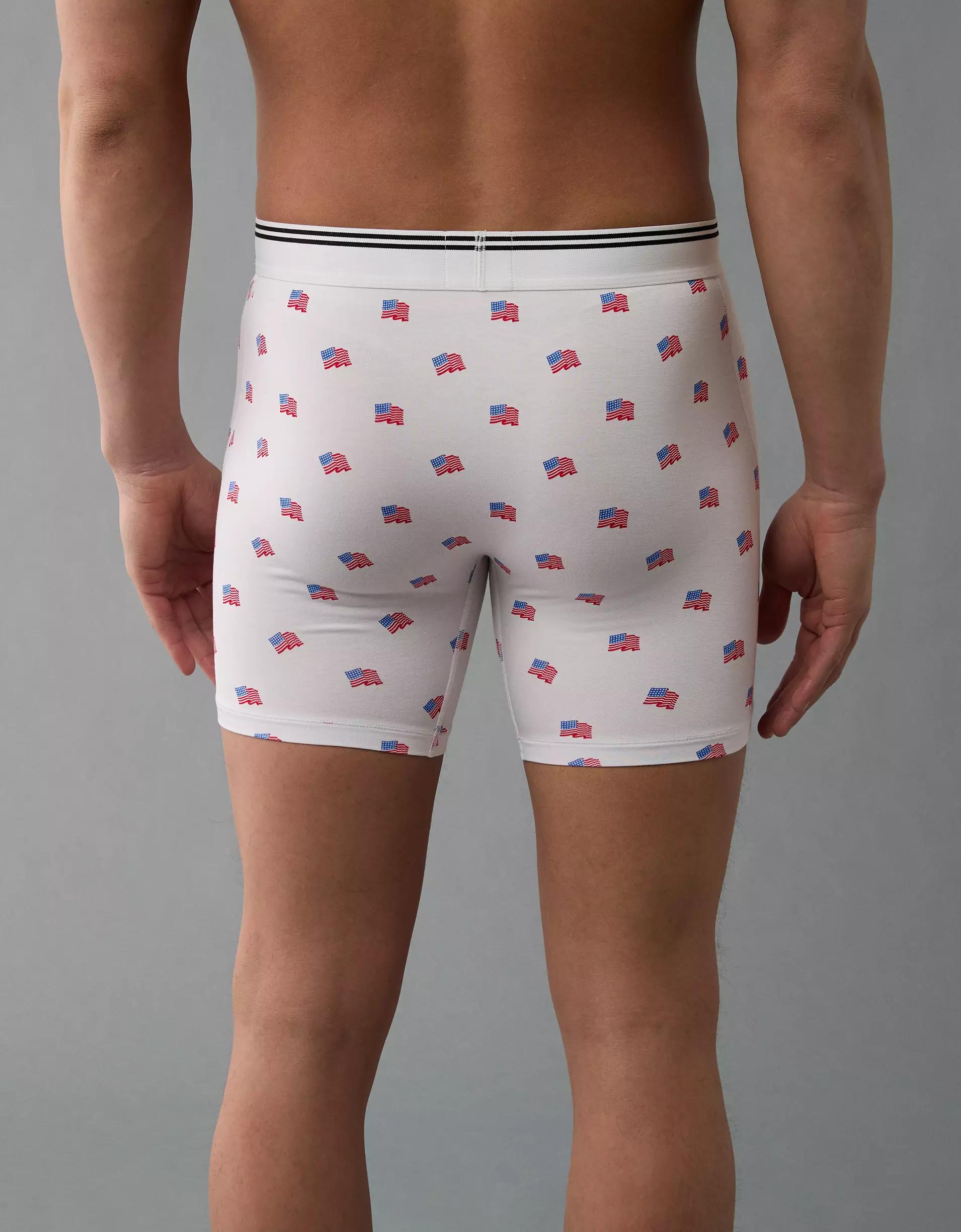 AEO Men's USA Stars & Stripes 6" Ultra Soft Boxer Brief Product Image