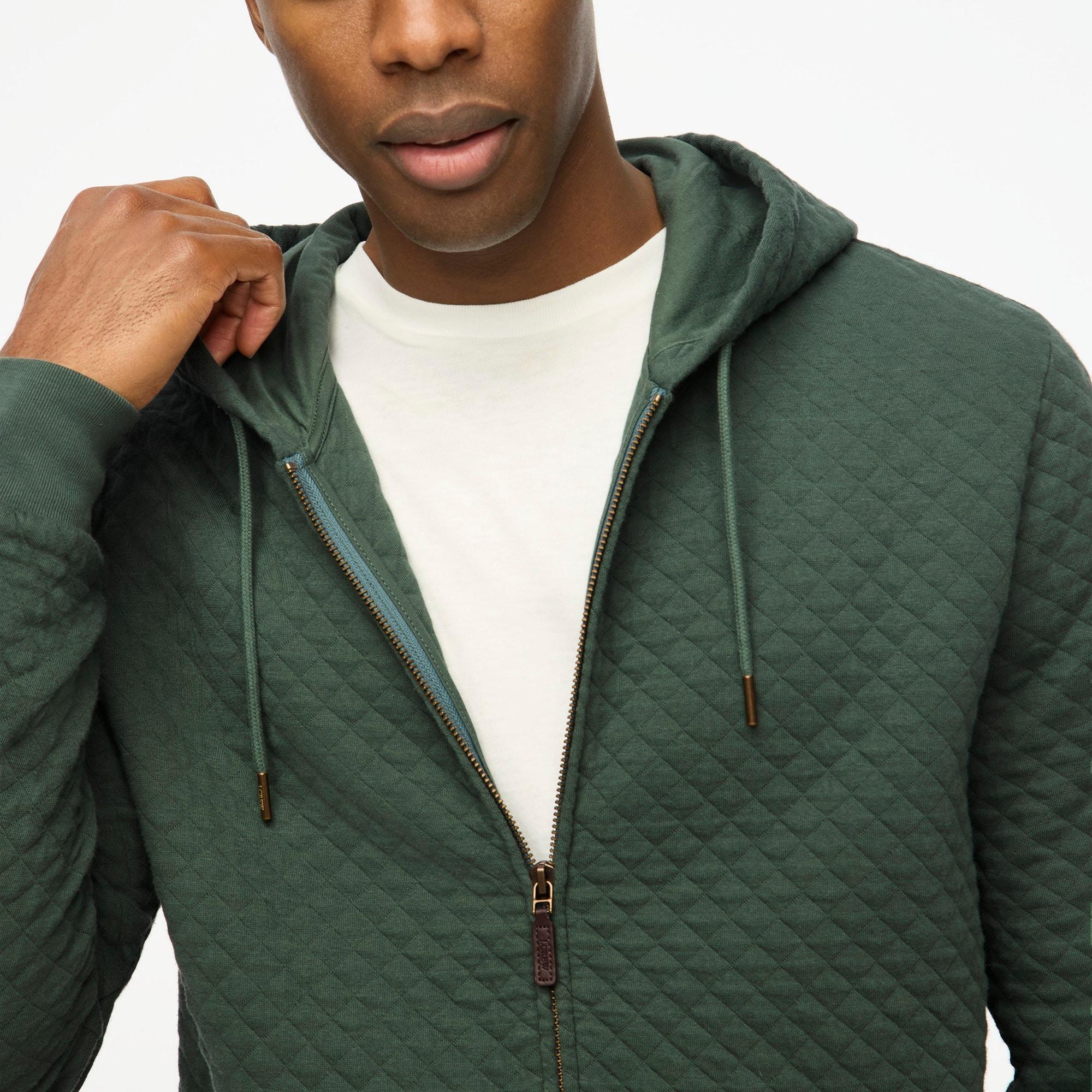 Quilted full-zip hoodie Product Image