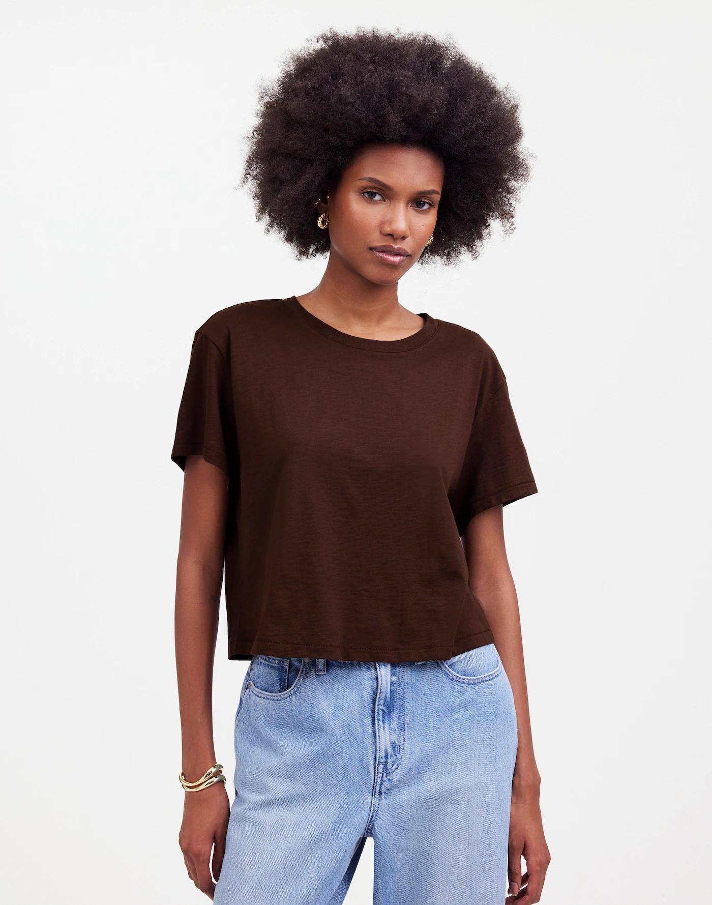 Slub Boxy-Crop Tee Product Image