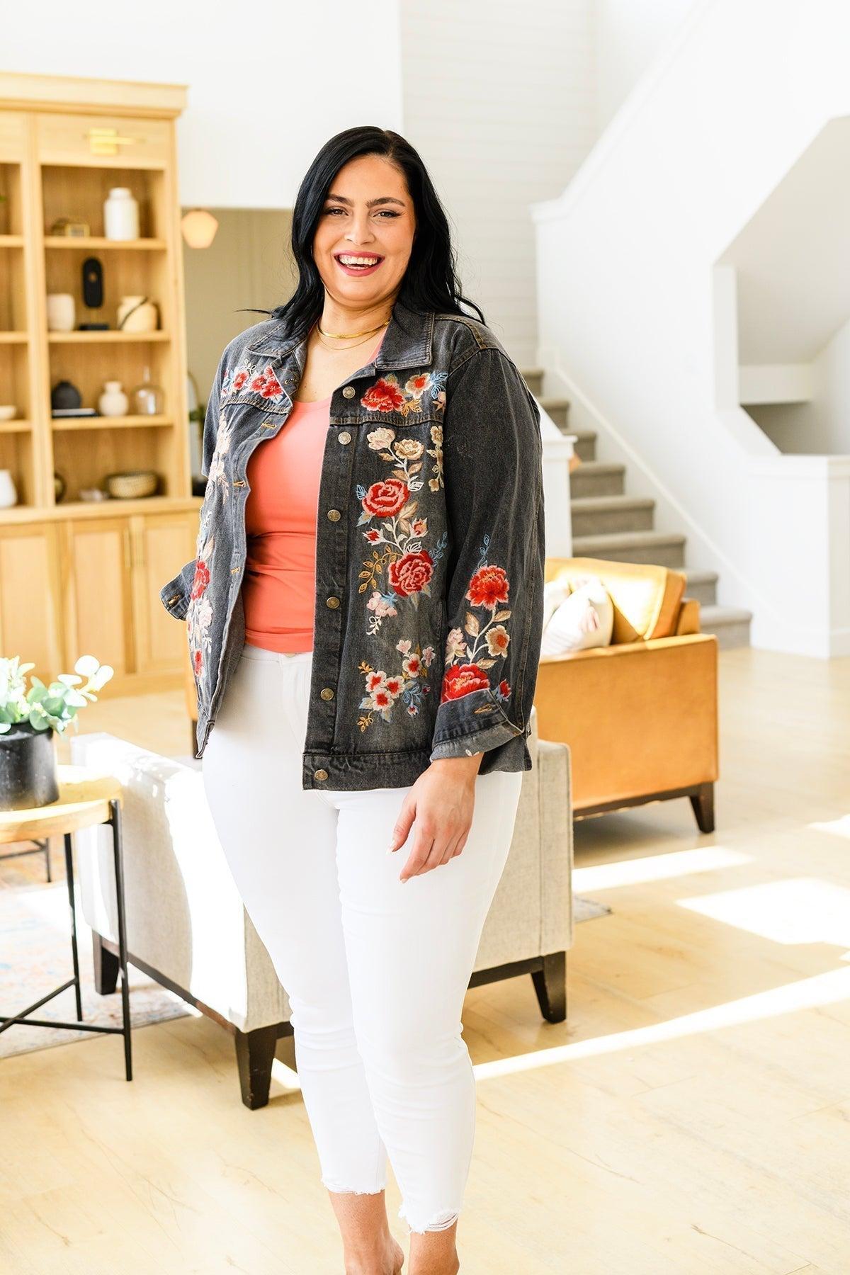 Lovely Visions Flower Embroidered Jacket (Online Exclusive) Product Image