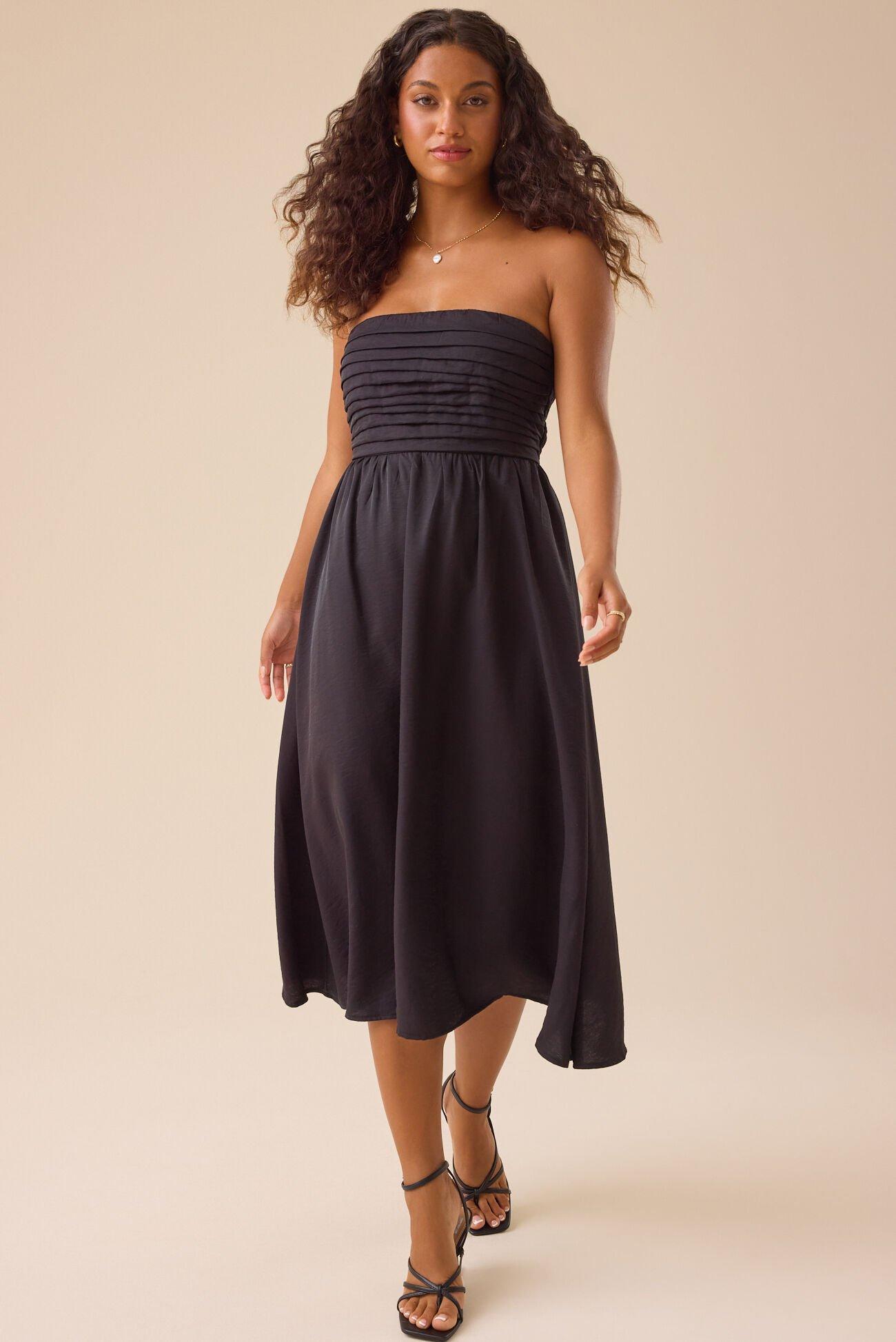 Serena Strapless Midi Dress Product Image