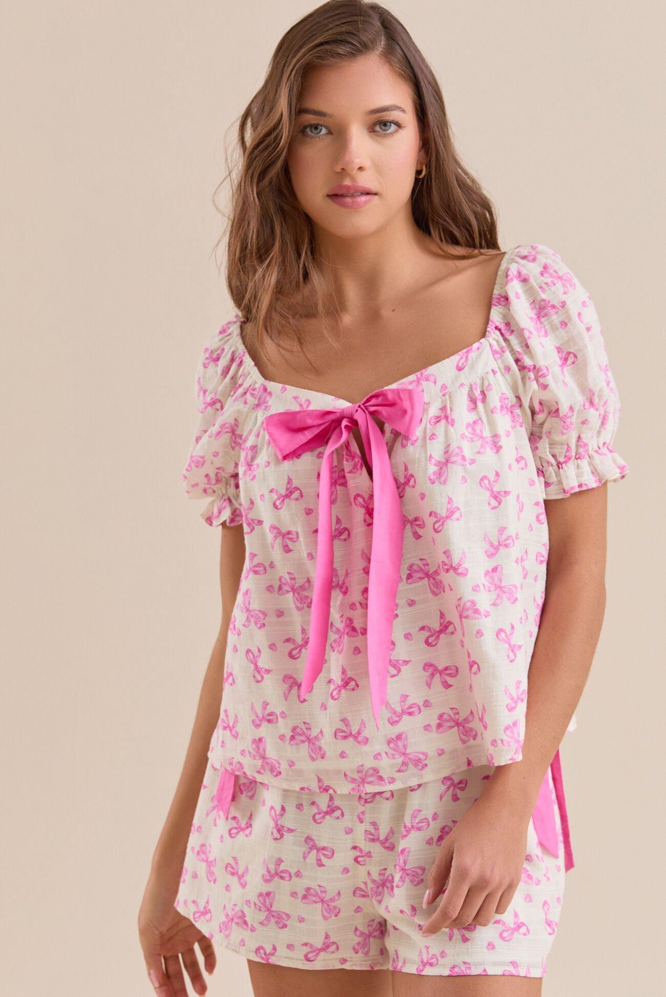 Amarae Bow Sleep Top Product Image