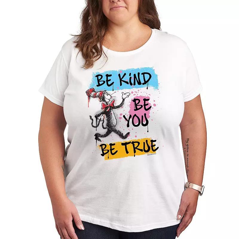Plus Dr. Seuss Be Kind Be You Be True Graphic Tee, Women's, Size: 3XL, White Product Image