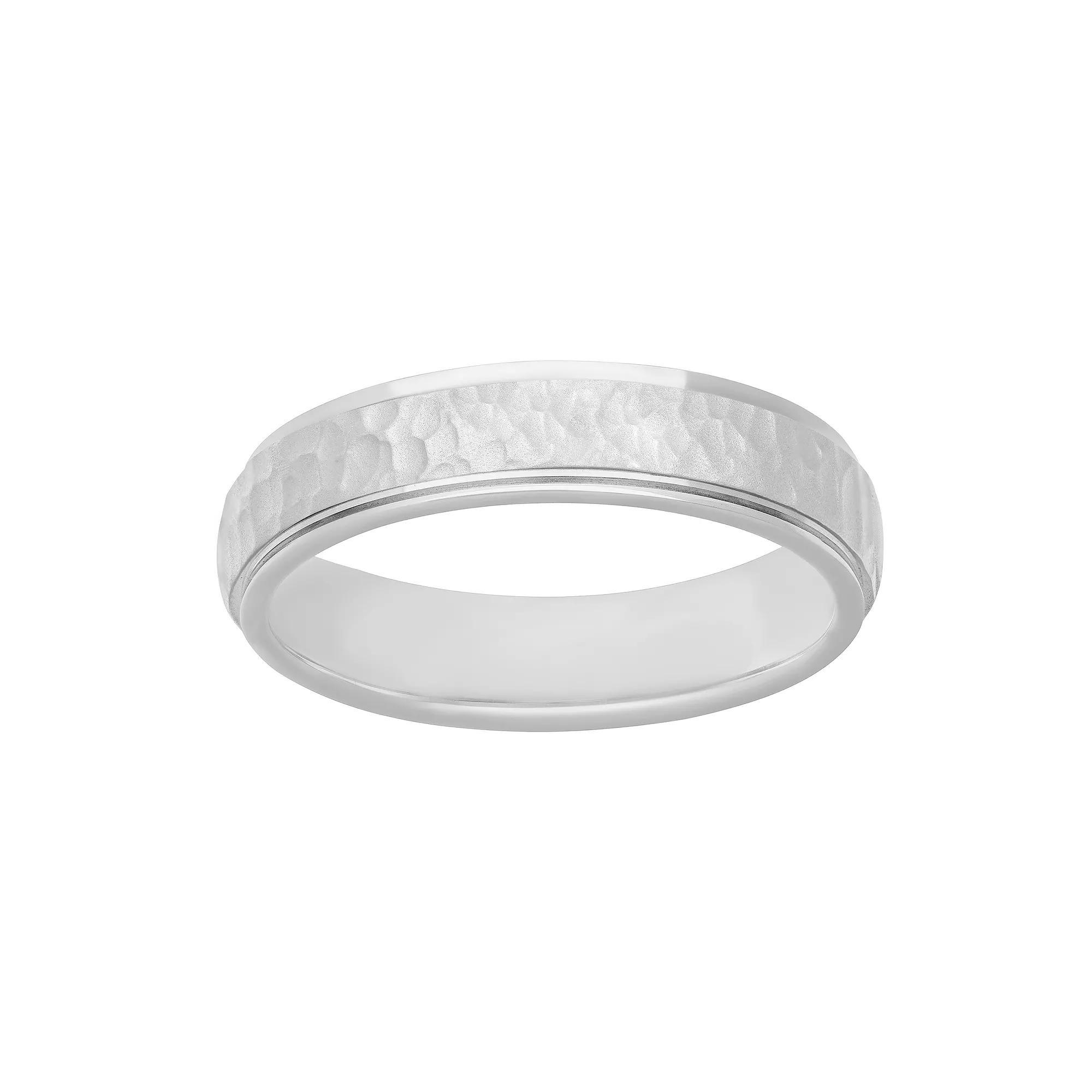 AXL Sterling Silver Hammered Finish 5 mm Mens Band Product Image
