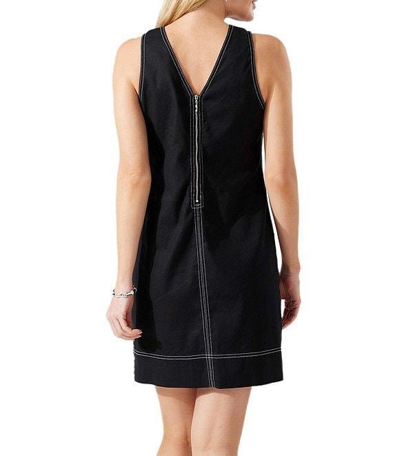 Tommy Bahama Palm-A-Dora Chambray Twill Sleeveless Shift Dress Product Image