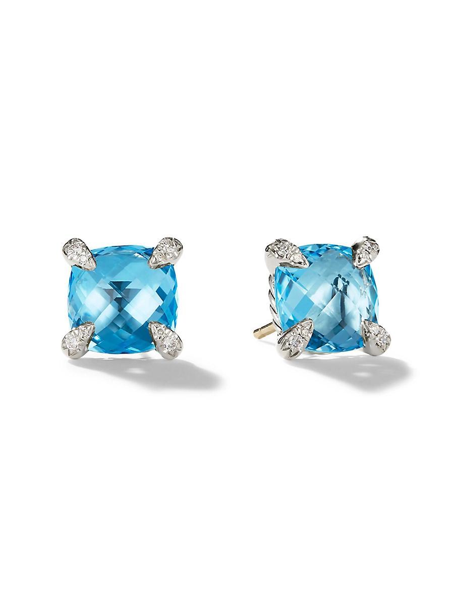 David Yurman Chatelaine Stud Earrings with Amethyst and Diamonds Product Image
