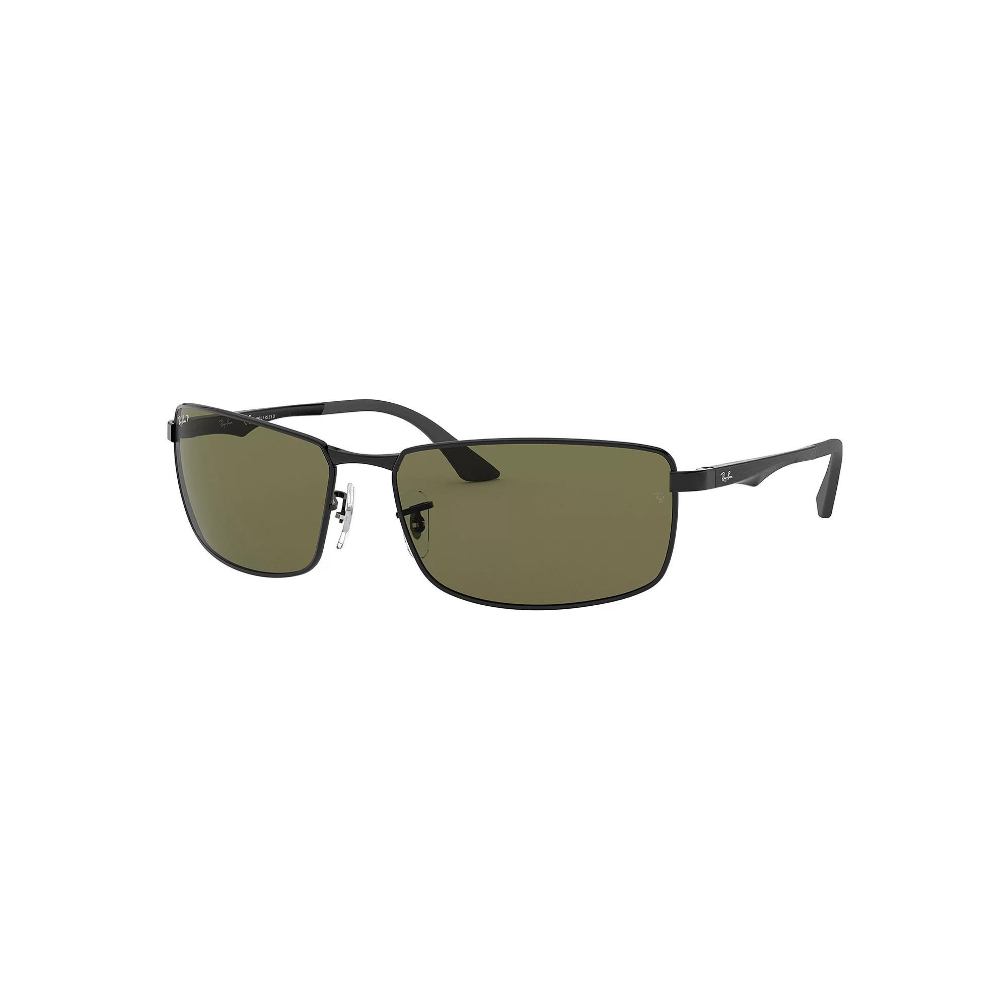 Ray-Ban Mens 0RB3498 64mm Rectangle Polarized Sunglasses Product Image