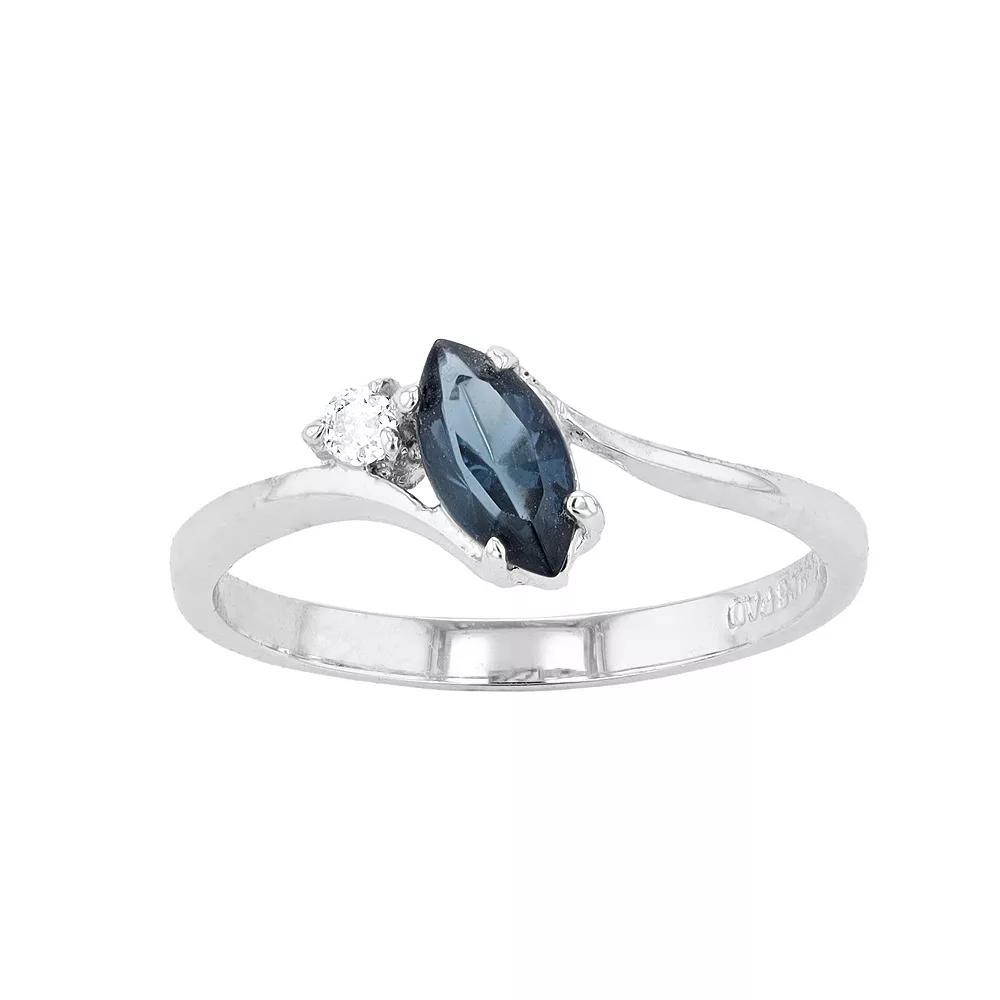 Traditions Jewelry Company Sterling Silver Crystal Birthstone Marquise Ring, Women's, Size: 6, September Product Image