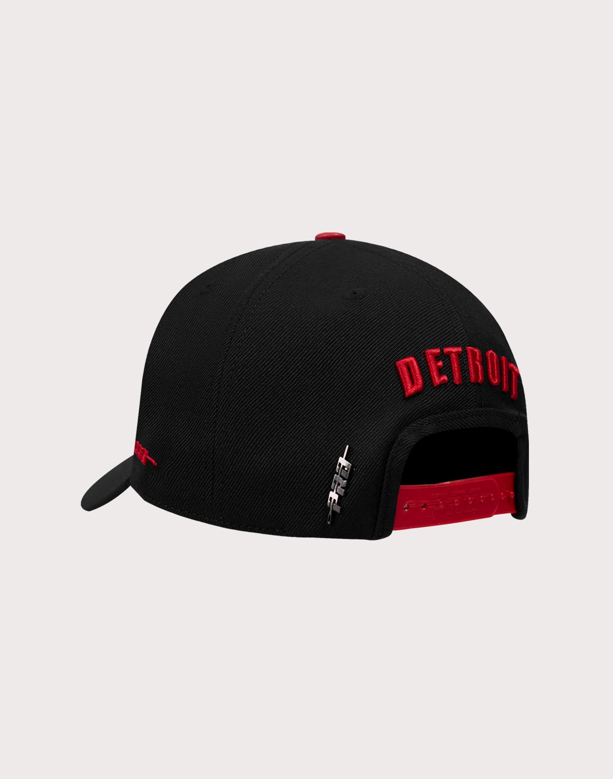 Central Mills Men’s Pro Standard Detroit Red Wings Loyalty Pinch Snapback Hat-Black/Red Male Product Image