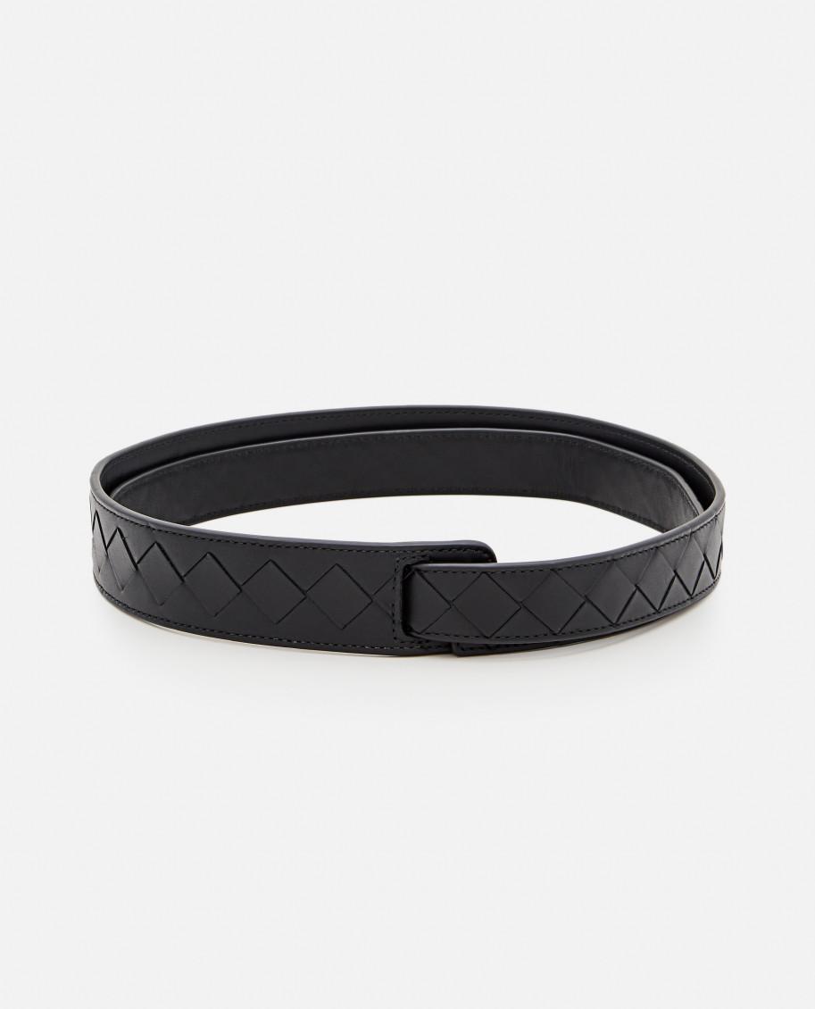 BOTTEGA VENETA Leather Belt In Black Product Image