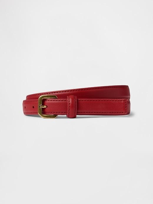 Slim Vegan Leather Belt Product Image