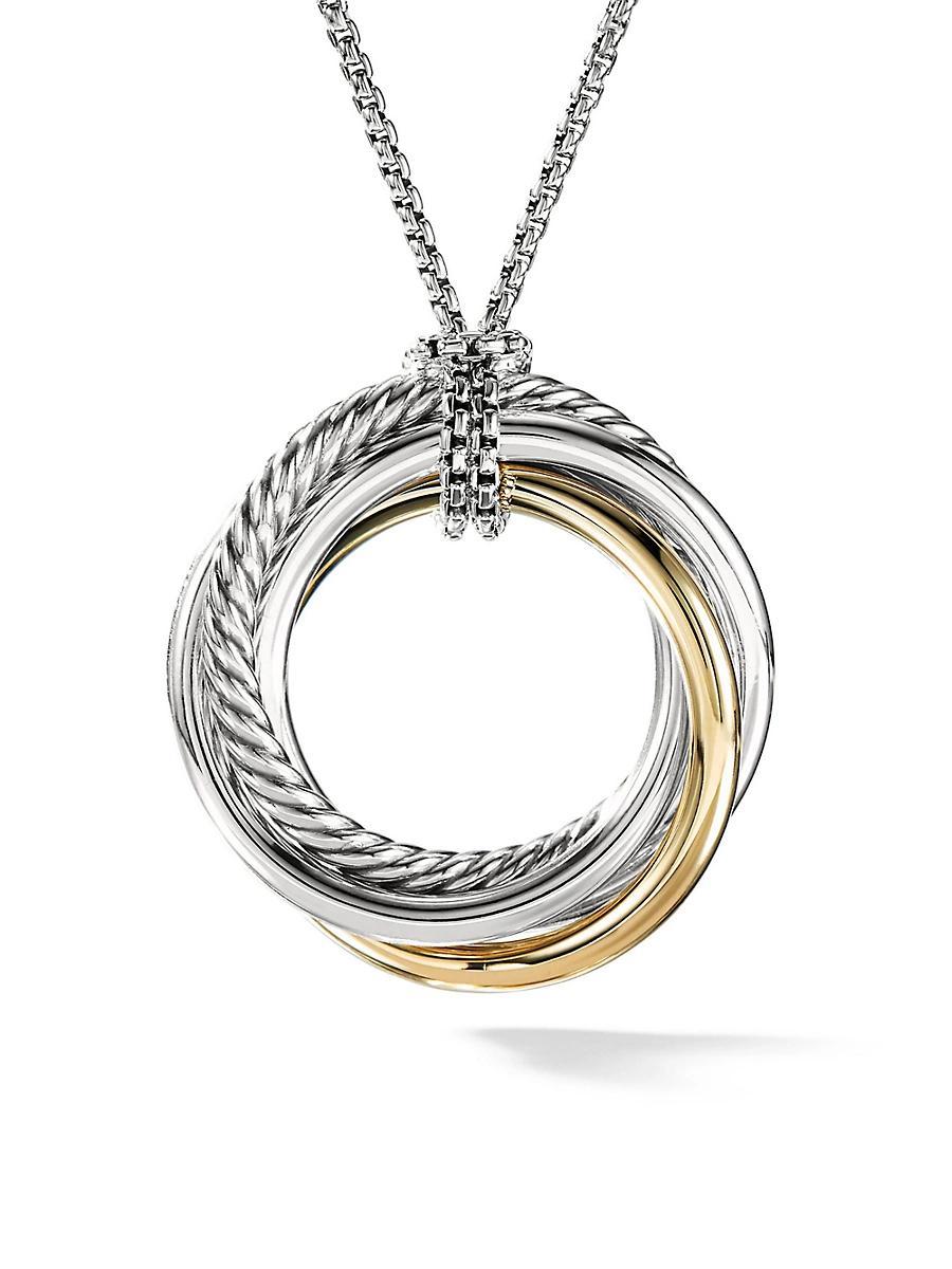 David Yurman Crossover Pendant with Gold on Chain Product Image