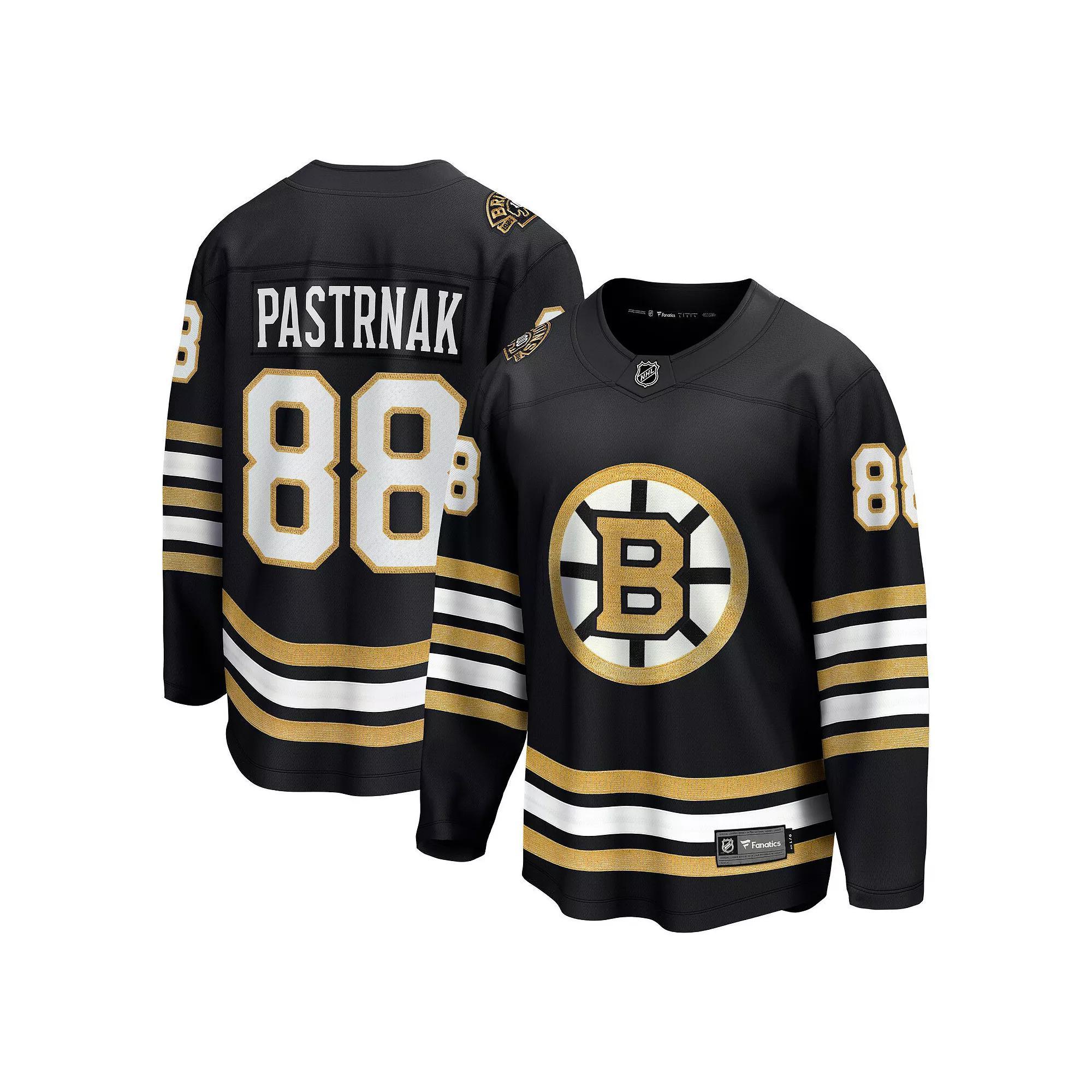 Mens Fanatics Branded David Pastrnak Boston Bruins 100th Anniversary Premier Breakaway Player Jersey Product Image