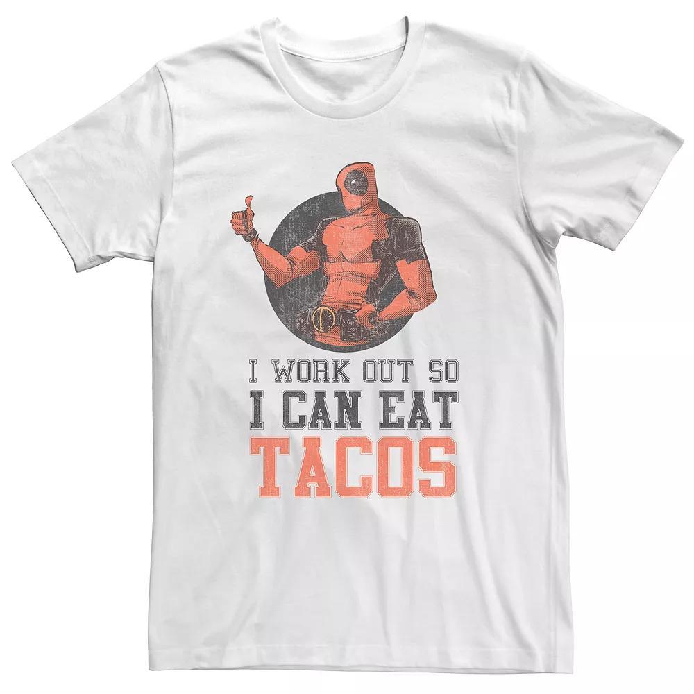 Men's Deadpool Taco Tee, Size: XXL, White Product Image