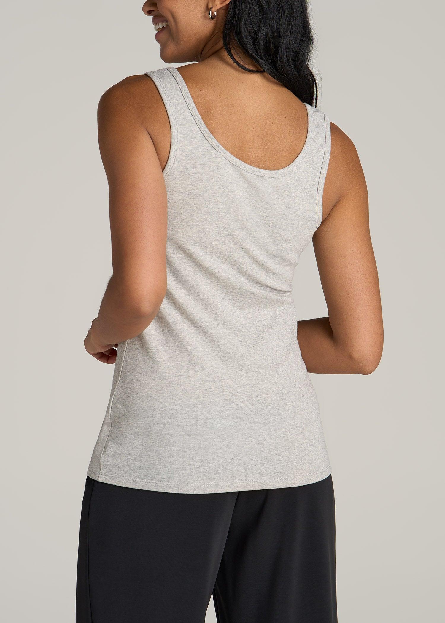 Slim Fit Jersey Tank Top for Tall Women in Black Product Image