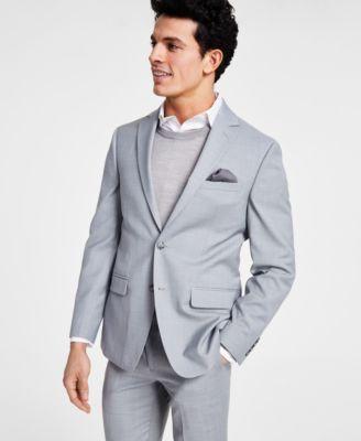 Bar Iii Mens Skinny-Fit Sharkskin Suit Jacket, Created for Macys Product Image