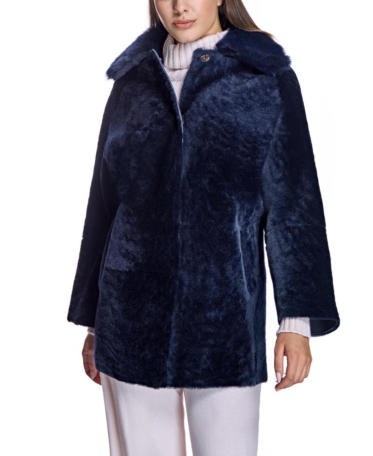 Womens Reversible Shearling Jacket Product Image