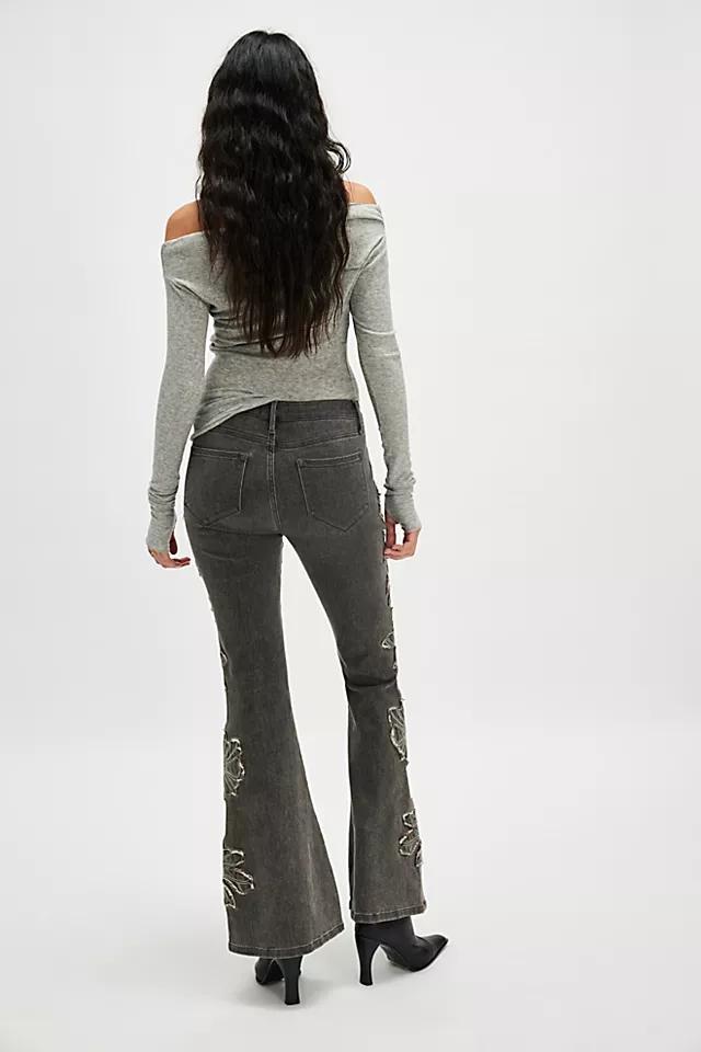 Driftwood Farrah Embroidered Flare Jeans Product Image