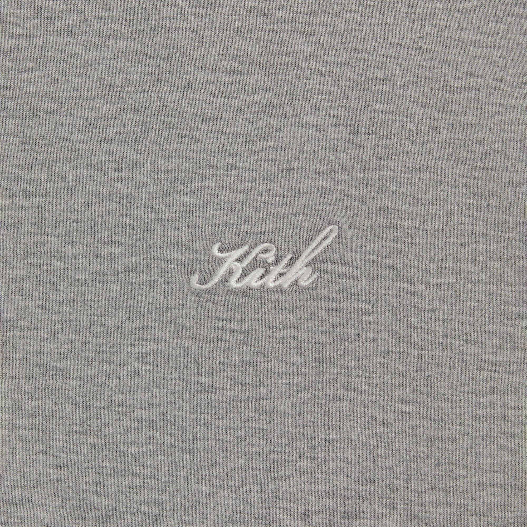 Kith Double Face Williams V Full Zip Hoodie - Mid Heather Grey Male Product Image