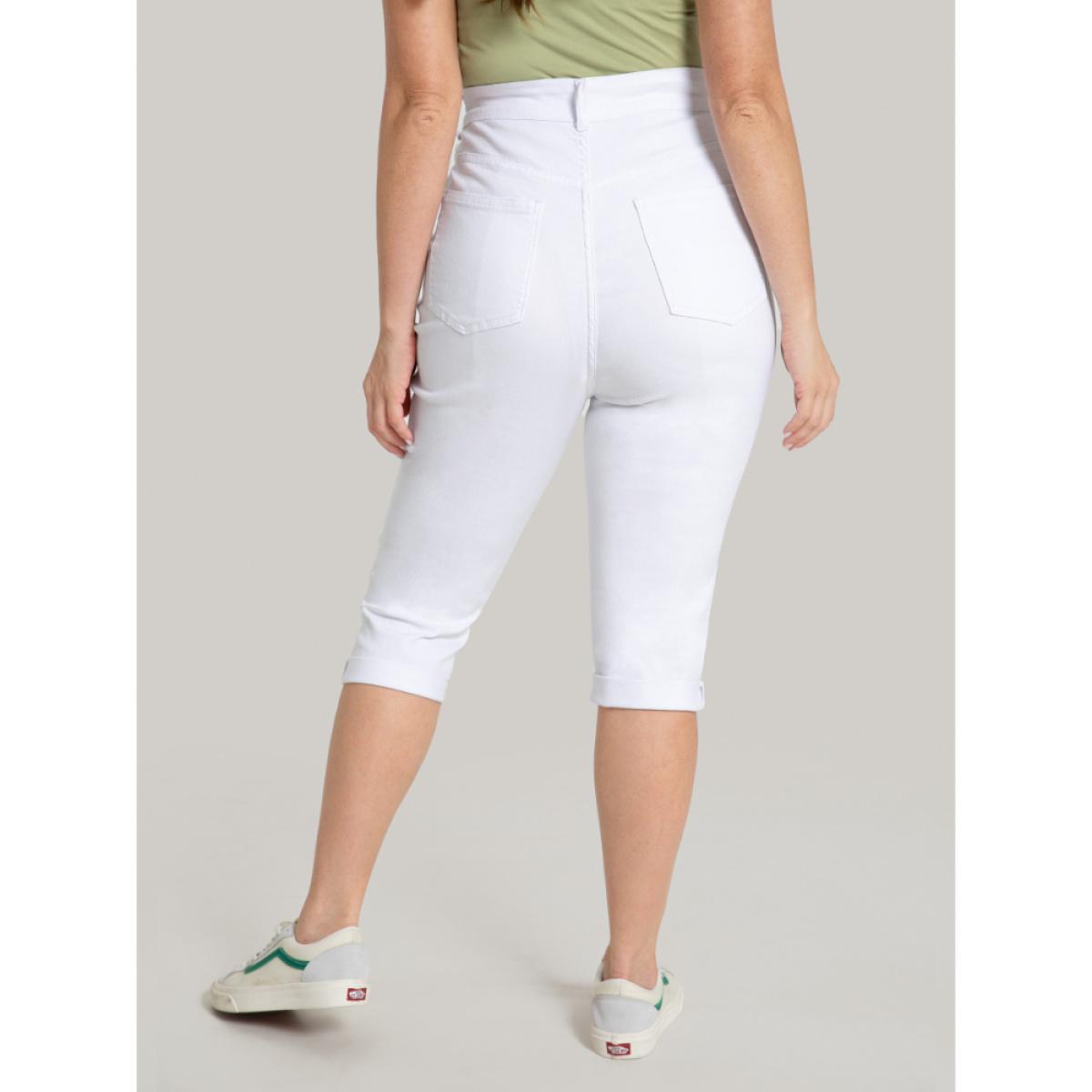 Plus Size Skinny Very Stretchy High Rise White Wash Jeans Women White Casual Plain High stretch Pocket Jeans BloomChic 30/6X Product Image