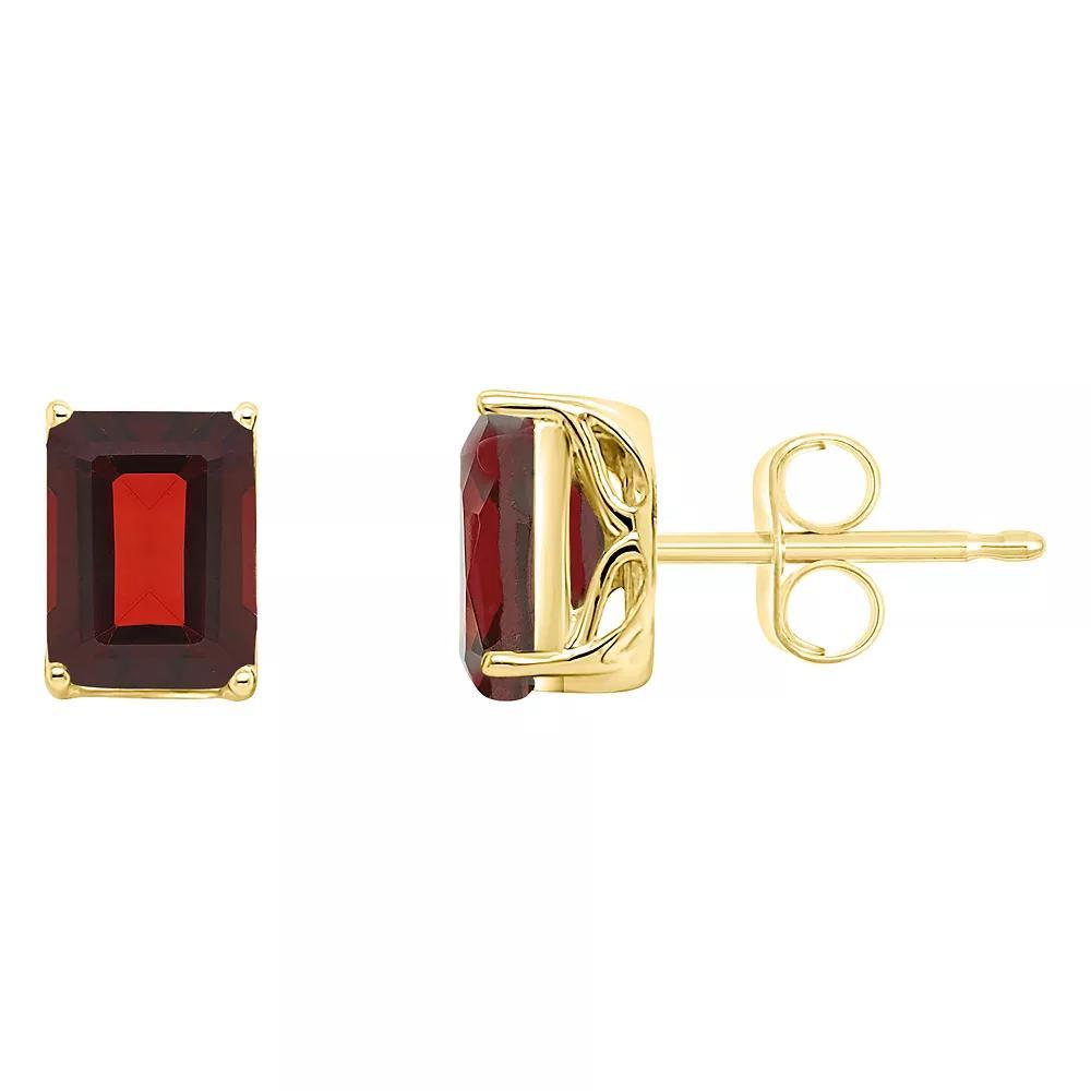 Alyson Layne 14k Gold Emerald Cut Citrine Stud Earrings, Women's, 14k White Gold Product Image