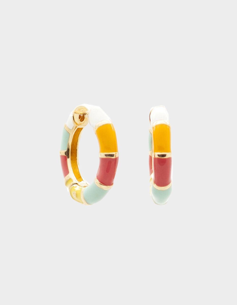 SALTY CALI Rainbow Mini Hoop Earrings - RAINBOW Product Image