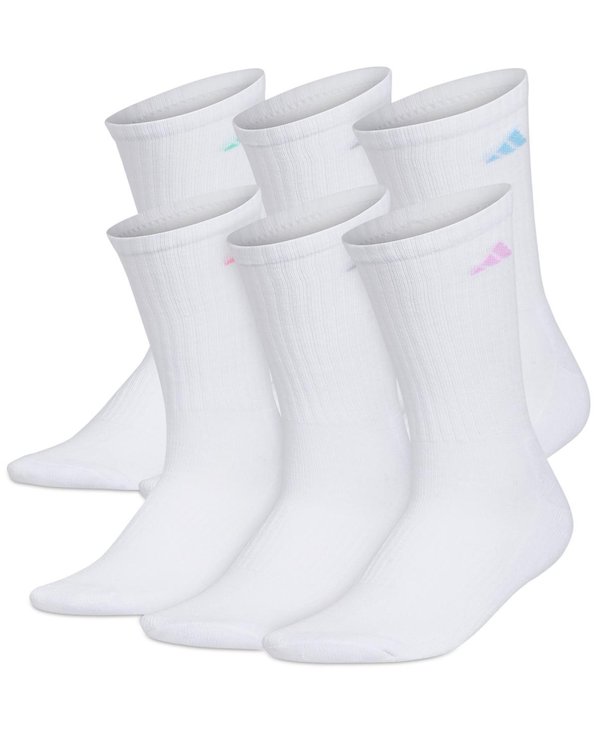 Women's adidas 6-Pack Athletic Crew Socks, Size: 5-10, Black Product Image