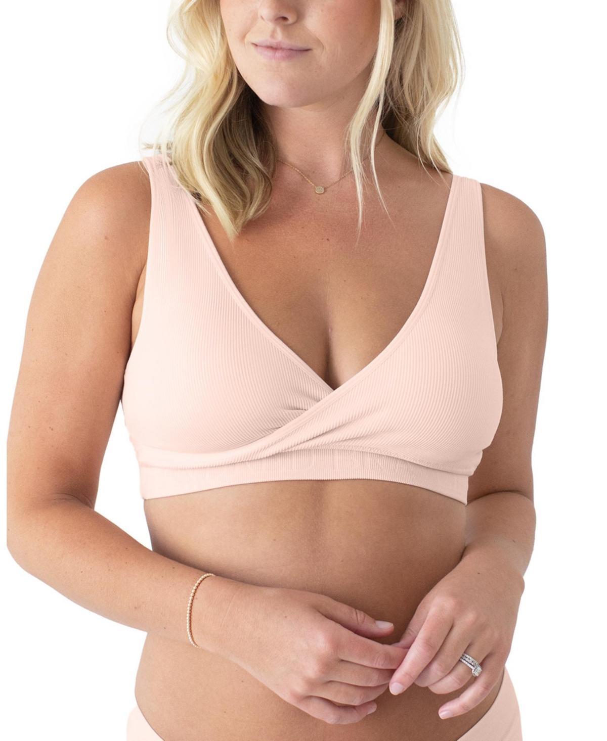 Kindred Bravely Women's Sublime Nursing Adjustable Crossover Bra - Pink L-Busty: Maternity Bralette, Wireless Product Image
