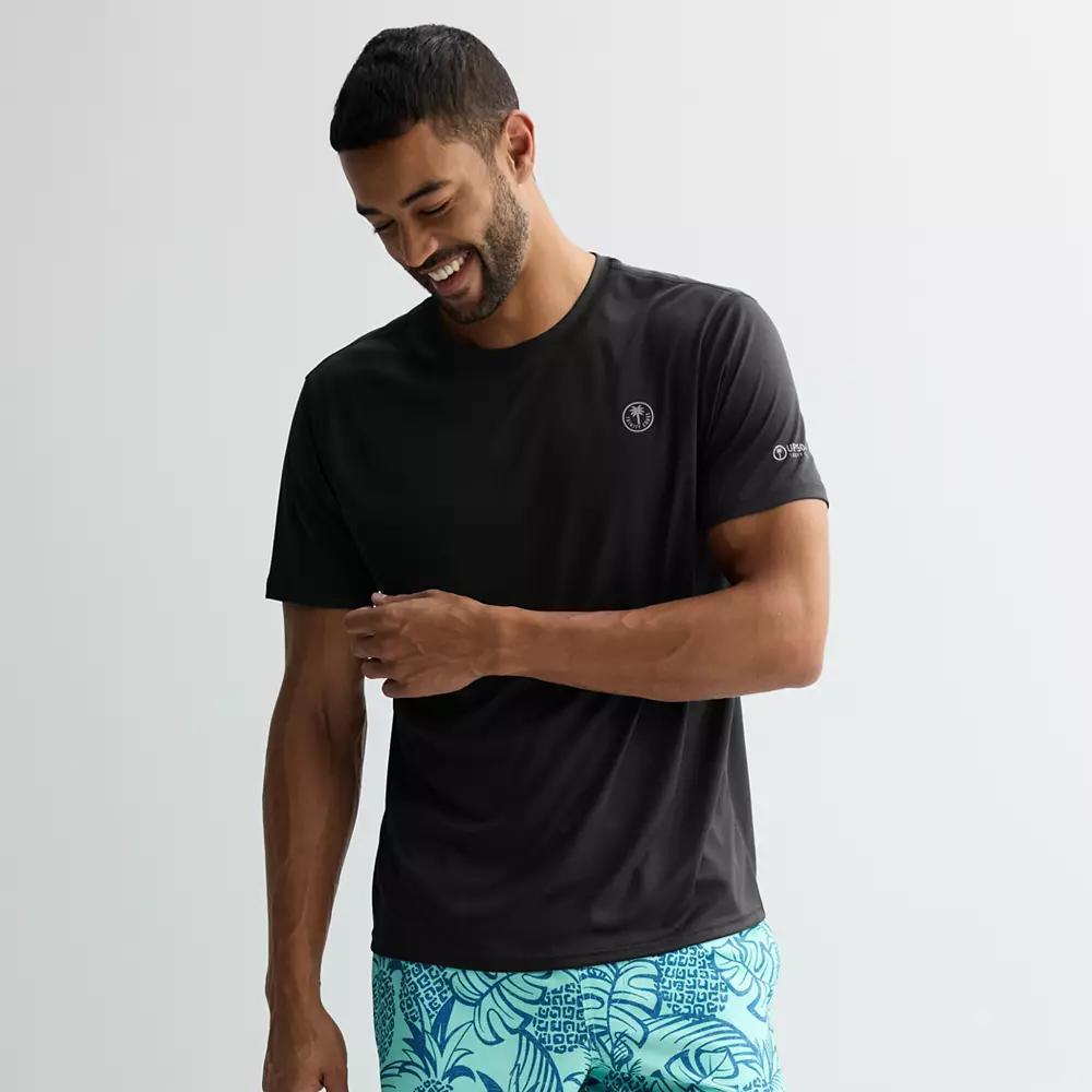 Men's Trinity Coast Short Sleeve Swim Shirt, Size: Large, Black Product Image