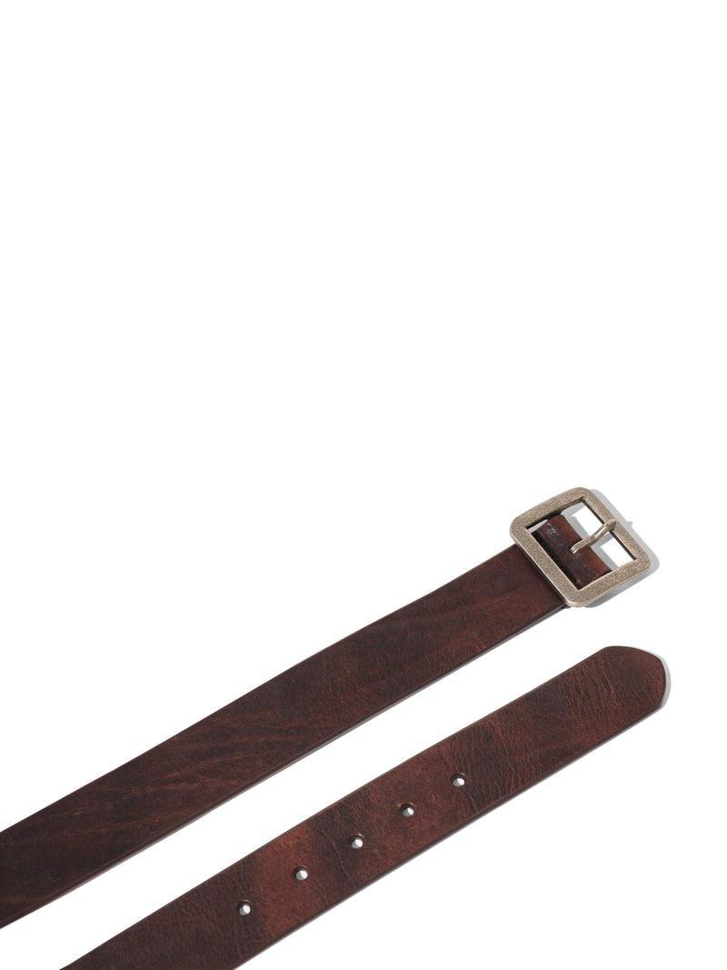 Rugged Leather Belt - Brown Product Image
