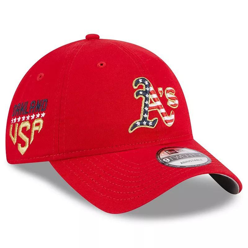 Women's New Era  Red Oakland Athletics 2023 Fourth of July 9TWENTY Adjustable Hat Product Image
