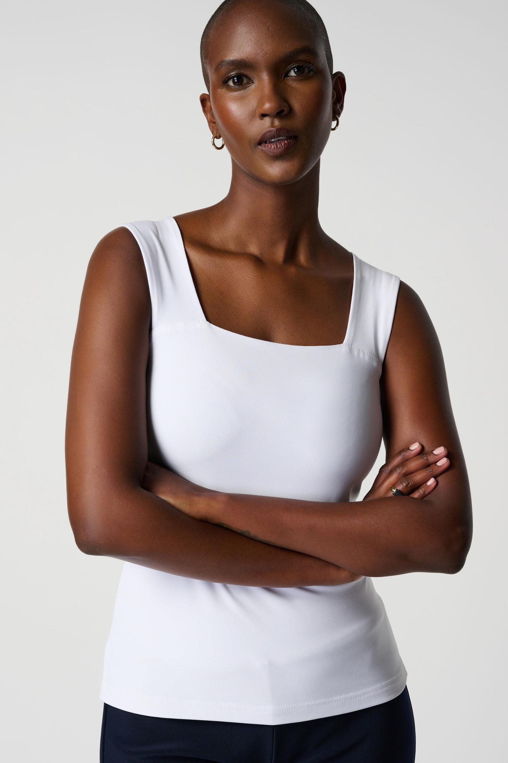 Classic Square Neck Cami- White Product Image